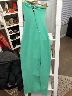 SOLID & STRIPED Mint Green Strapless Maxi Dress